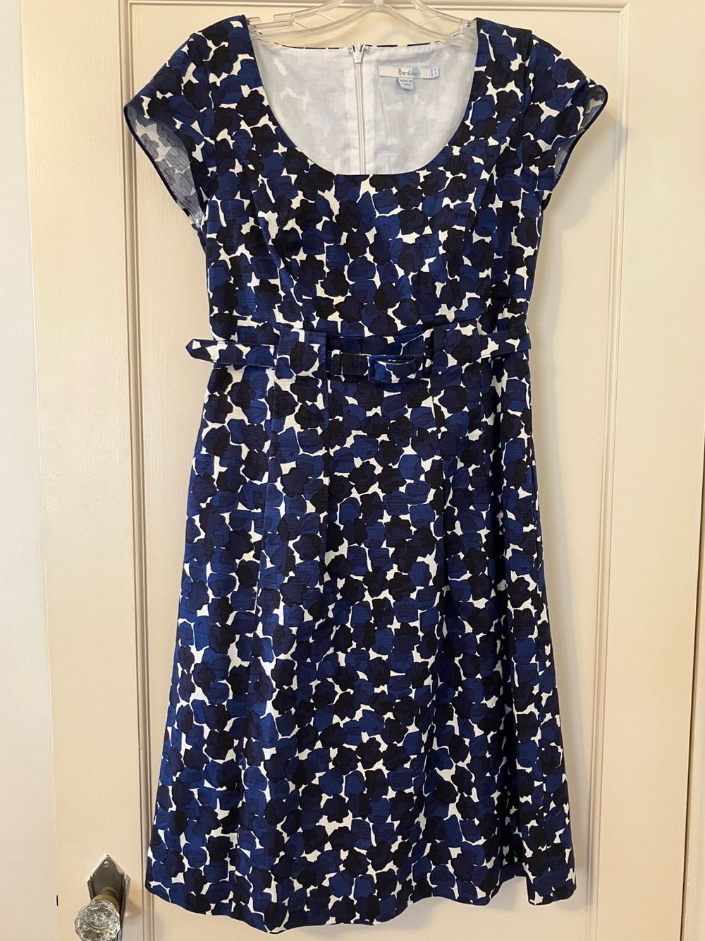 Boden Cap Sleeve Belted A-Line Dress 8R